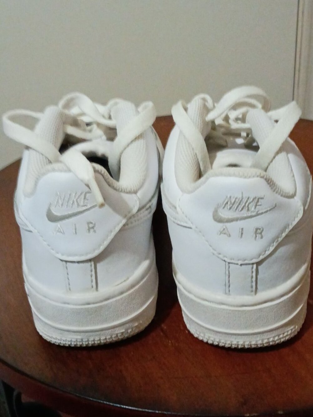 Nike Air Force 1 Low White Leather Lace Up Sneakers Kids Size 3.5Y DH2920-111 - Picture 10 of 14